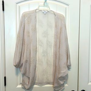 Cream & Gold Kimono Cardigsn